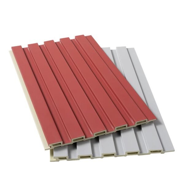 159 wpc fluted wall panel Hollow WPC Fluted Wall Panel with PUR Hot Melt Lamination