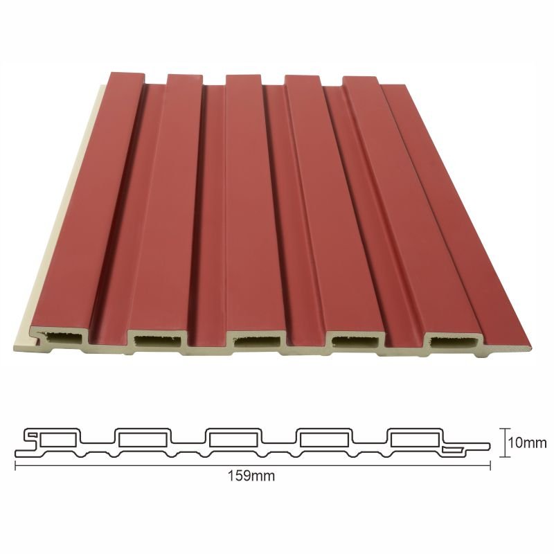 WPC fluted wall panel supplier technical specification 159x9mm wood plastic composite interior wall cladding panel