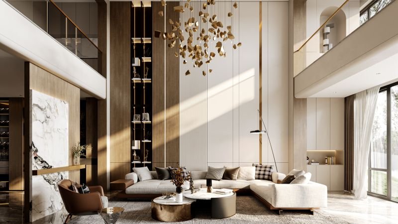 Bamboo Wood Fiber Wall Panel 12 Villa interior renovation