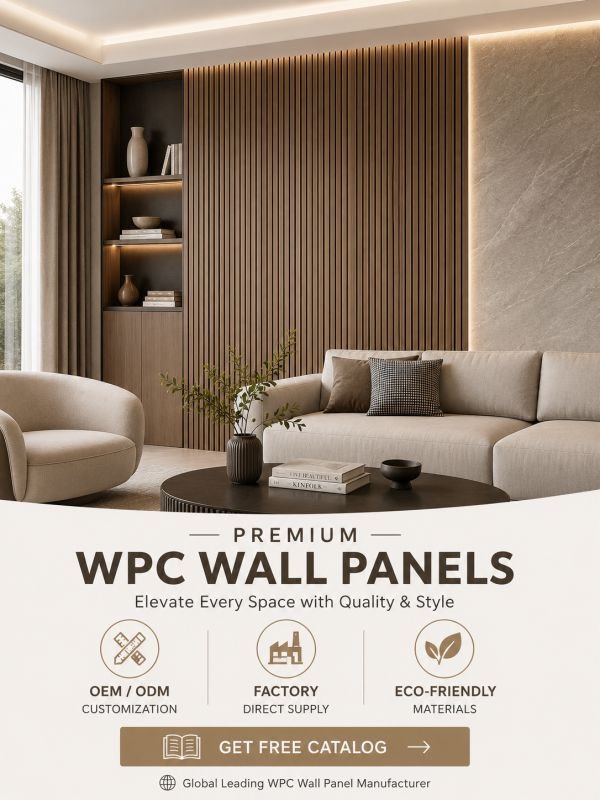 High-end WPC decorative wall panel interior design for modern commercial projects