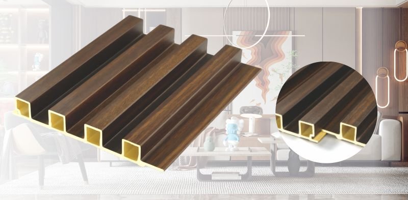 WPC fluted wall panel factory producing deep groove wood plastic composite wall panels for interior wall cladding