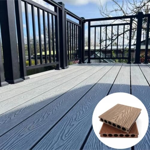 3D Embossed WPC Decking Manufacturer outdoor garden flooring application