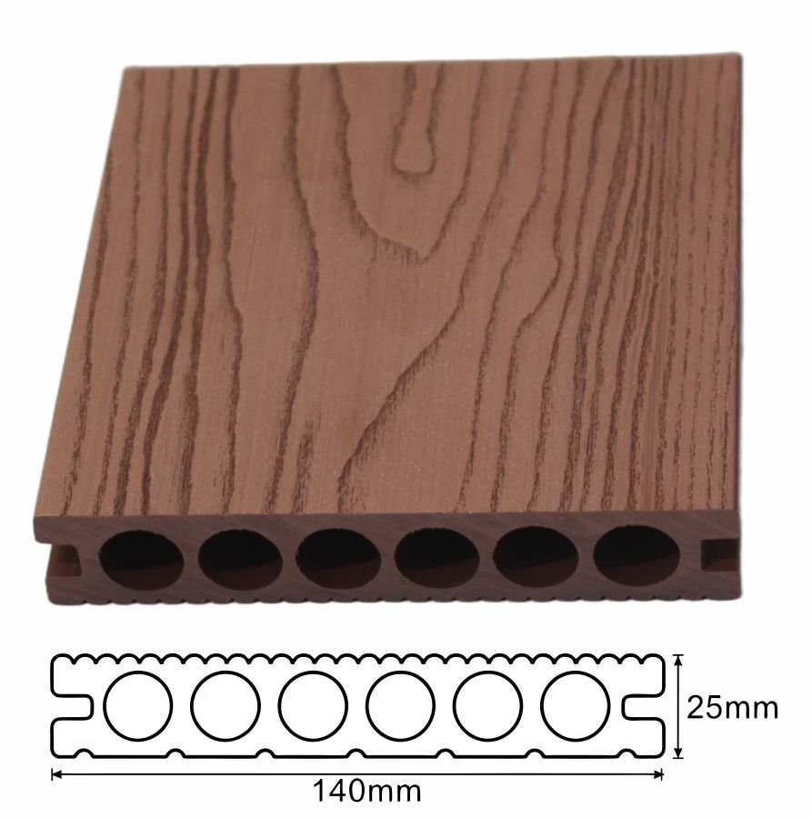 3D Embossed WPC Decking Manufacturer with wood grain surface structure