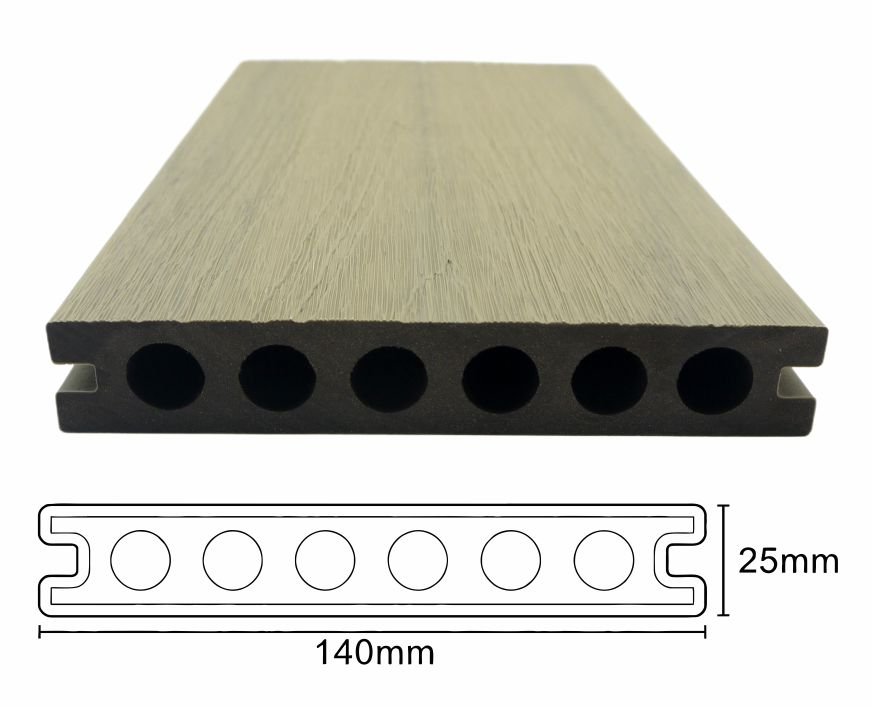 Co-extrusion WPC Decking Manufacturer Outdoor Composite Flooring with Protective Layer