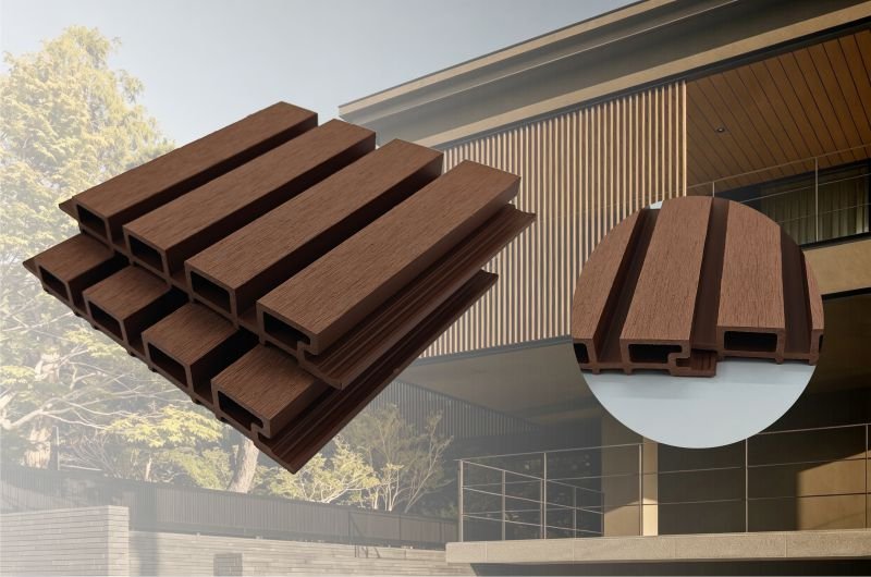 First generation Outdoor WPC Wall Cladding structure without co-extrusion layer