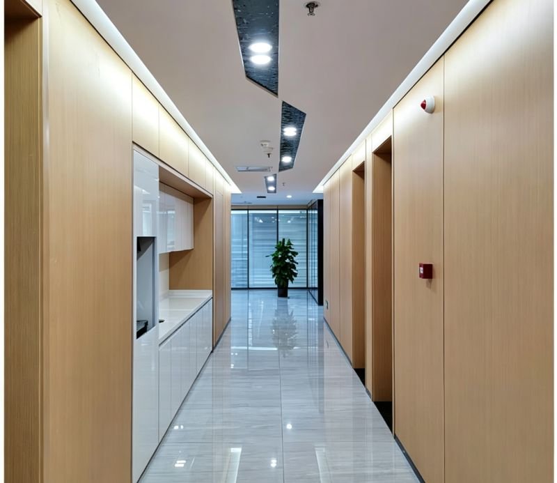 Impact Resistant Wall Panel Manufacturer 12 WPC Anti Collision Wall Panel for office building interior protection