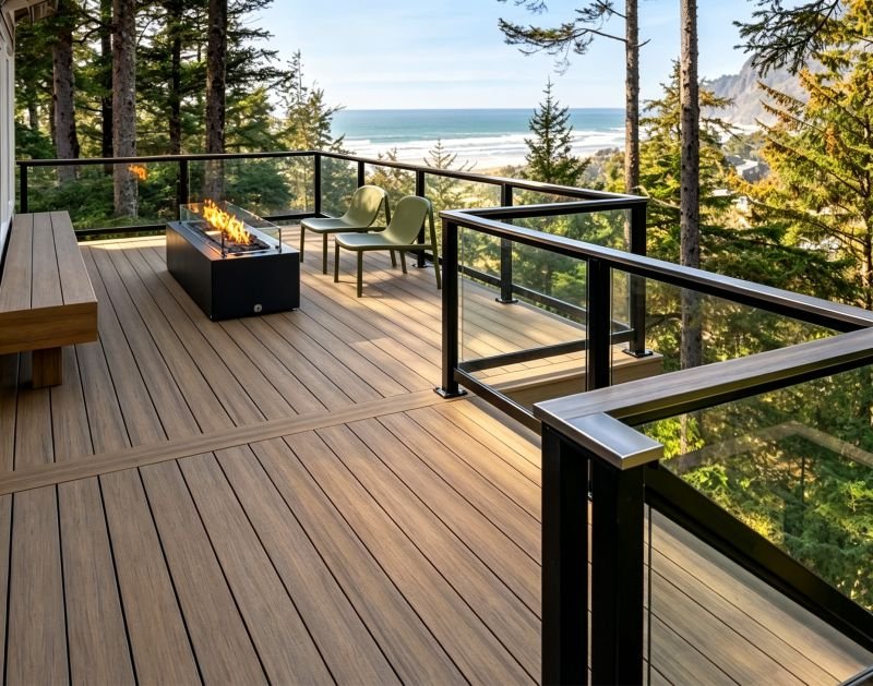 3D Embossed WPC Decking Manufacturer 6 Outdoor WPC Decking terrace flooring design for outdoor spaces