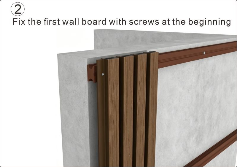 Outdoor WPC Wall Cladding Manufacturer 19 First Outdoor WPC Wall Cladding panel installation on supporting joists