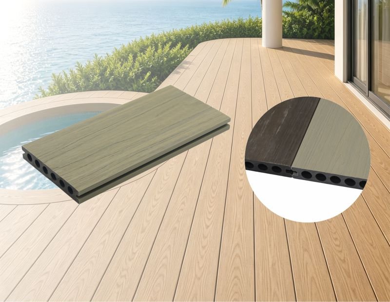 Second Generation Co-extrusion WPC Decking Board Outdoor Flooring