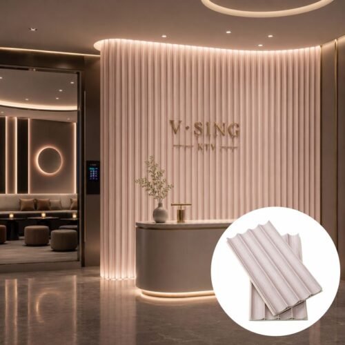 Eco Friendly WPC Wall Panel for hotel and commercial interior decoration projects