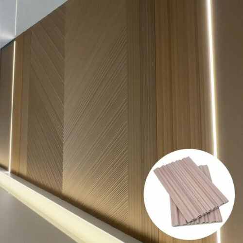 High Quality WPC Fluted Panel for modern interior wall decoration with durable wood plastic composite material