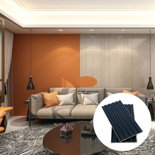 Modern living room design with interior WPC wall cladding for decorative wall decoration