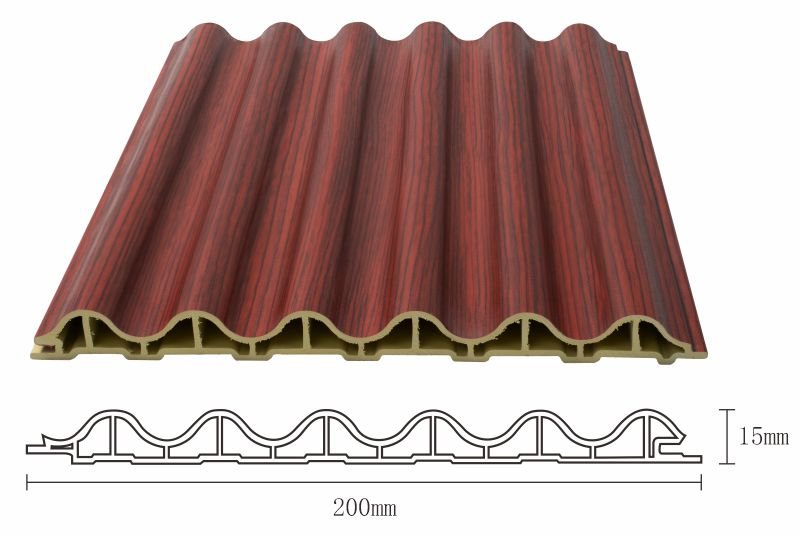 WPC Fluted Wall Panel for Commercial Building 2 WPC Fluted Wall Panel for Commercial Building cross section structure and profile design
