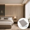 WPC Fluted Wall Panel for Apartment bedroom interior decoration with modern vertical wall design