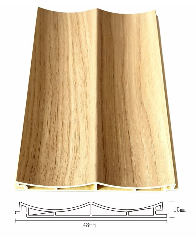 WPC Interior Wall Cladding Panel Supplier 2 WPC Interior Wall Cladding Panel Supplier Product Profile with Curved Surface Design